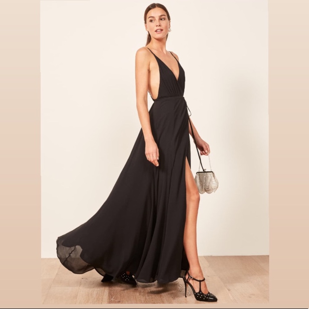 Sold out! Reformation black Callaliliy gown NWT 8